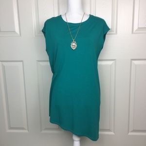 EILEEN FISHER Gathered Asymmetrical Top Shirt XS